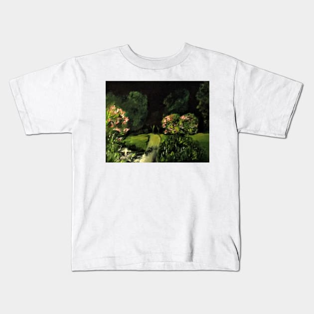 Erika's Garden Kids T-Shirt by cjkell